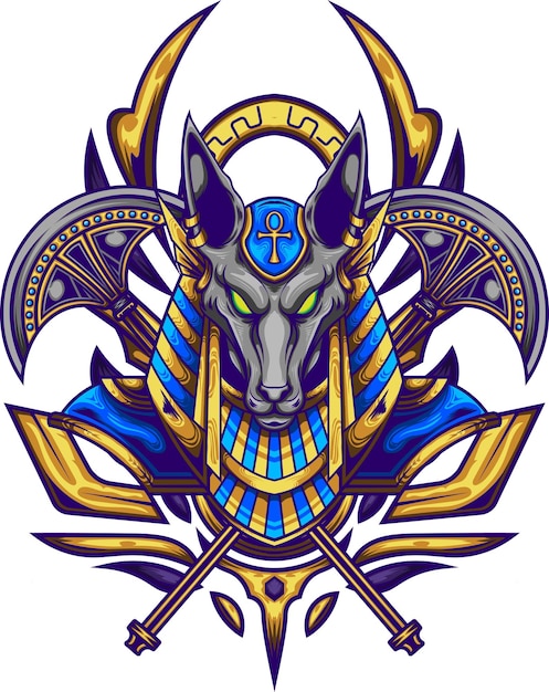 Anubis illustratie met premium kwaliteit voorraad vector