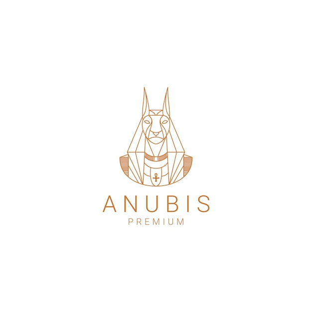 Anubis logo design icon template