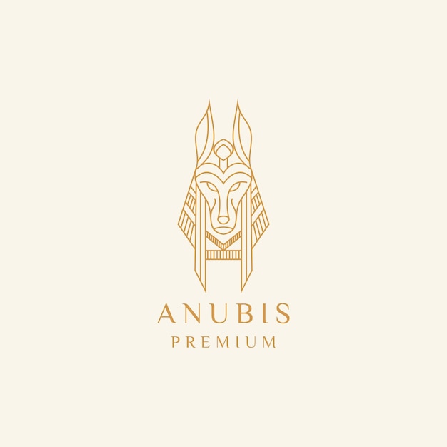 Anubis logo design icon vector