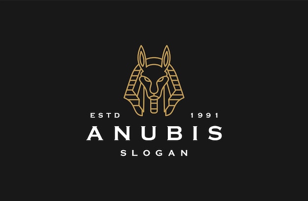 Векторная иллюстрация шаблона логотипа Anubis