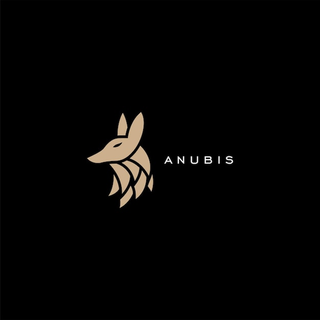 Vettore modello di progettazione dell'icona del logo di anubis