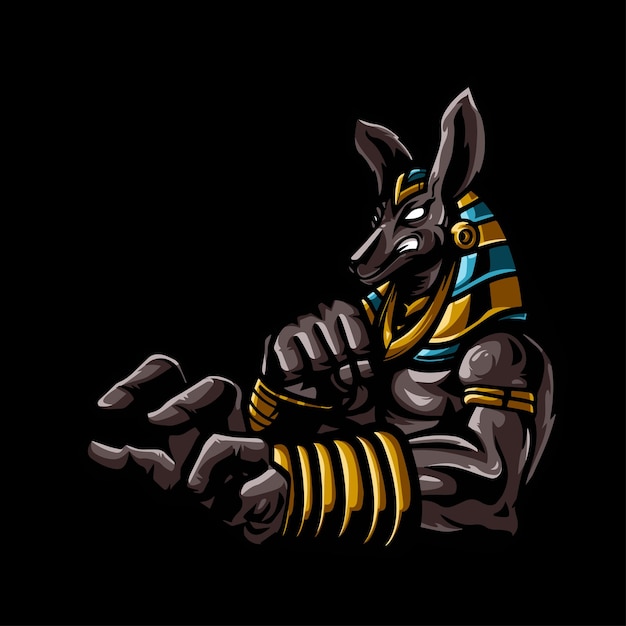 Vector anubis met coole pose