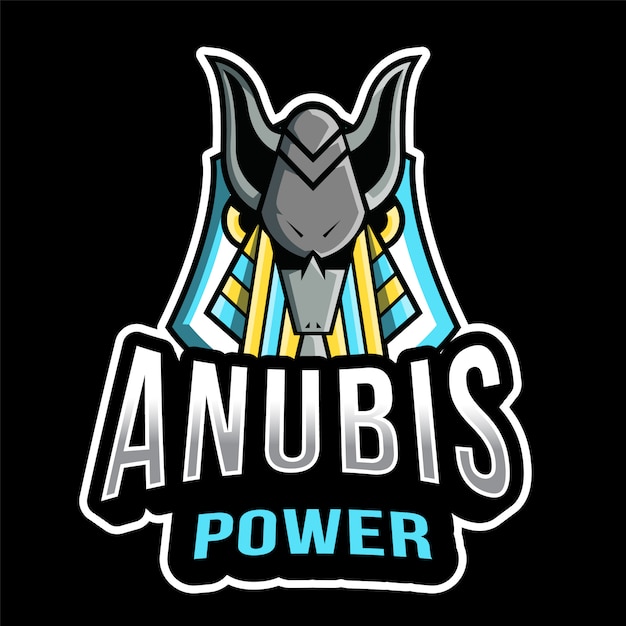 Шаблон логотипа anubis power esport