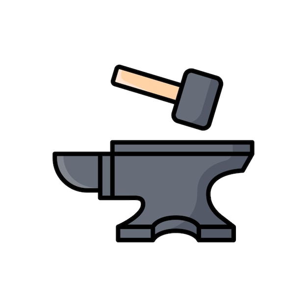 Vector anvil icon vector ontwerp sjabloon op witte achtergrond