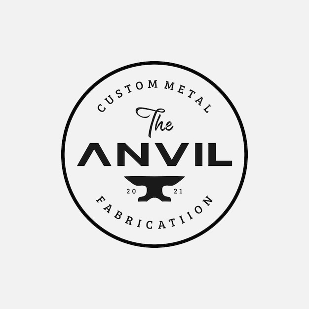 Vector the anvil logo design template