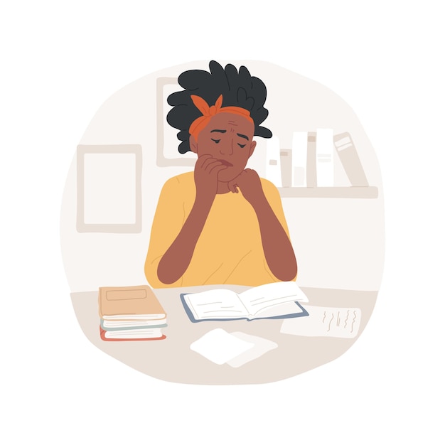 Anxiety isolated cartoon vector illustration