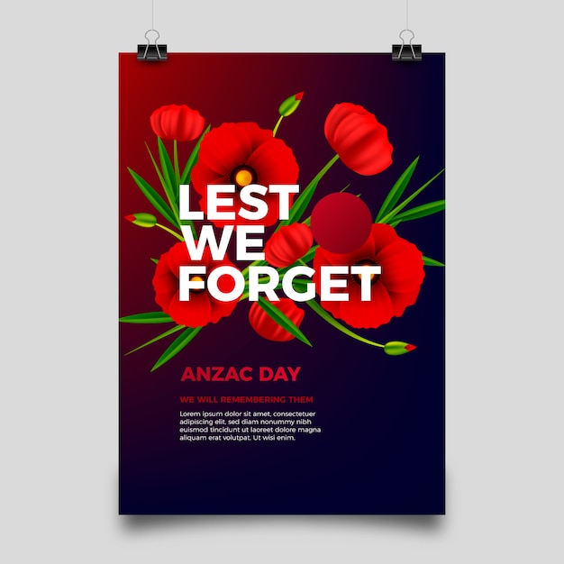 Premium Vector Anzac day poster