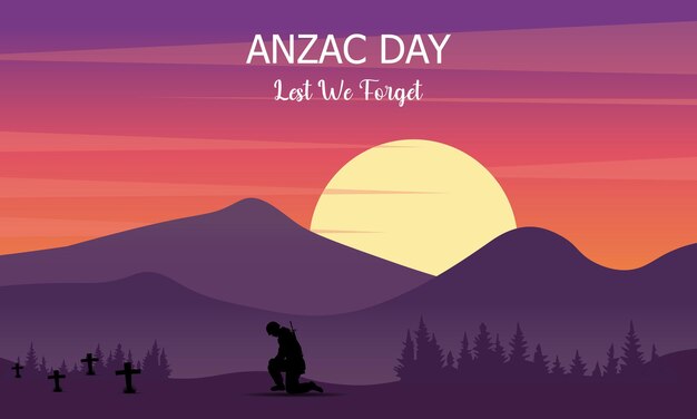 Anzac 하루 벡터 일러스트 레이 션