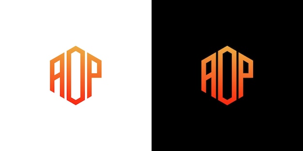 Вектор Ао буква логотип дизайн многоугольника монограмма иконка вектор шаблон