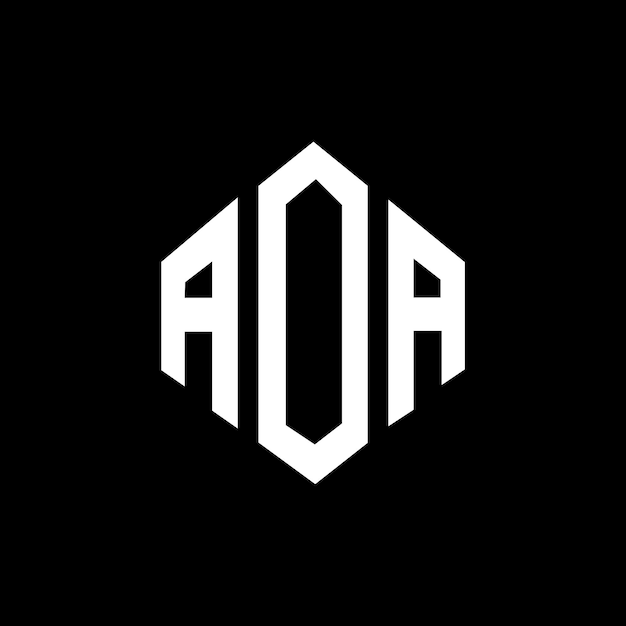 Vector aoa letter logo ontwerp met veelhoek vorm aoa veelhoek en kubus vorm logo ontwerp aoa zeshoek vector logo sjabloon witte en zwarte kleuren aoa monogram bedrijf en vastgoed logo