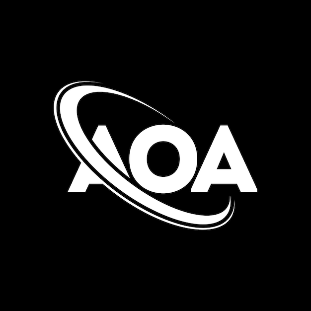 AOA logo AOA letter AOA letter logo ontwerp Initialen AOA logo gekoppeld aan cirkel en hoofdletters monogram logo AOA typografie voor technologiebedrijf en vastgoedmerk