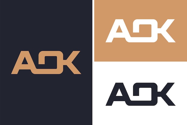 AOK brief Logo ontwerpsjabloon