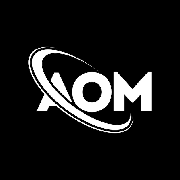 AOM logo AOM letter AOM letter logo ontwerp Initialen AOM logo gekoppeld aan cirkel en hoofdletters monogram logo AOM typografie voor technologiebedrijf en vastgoedmerk