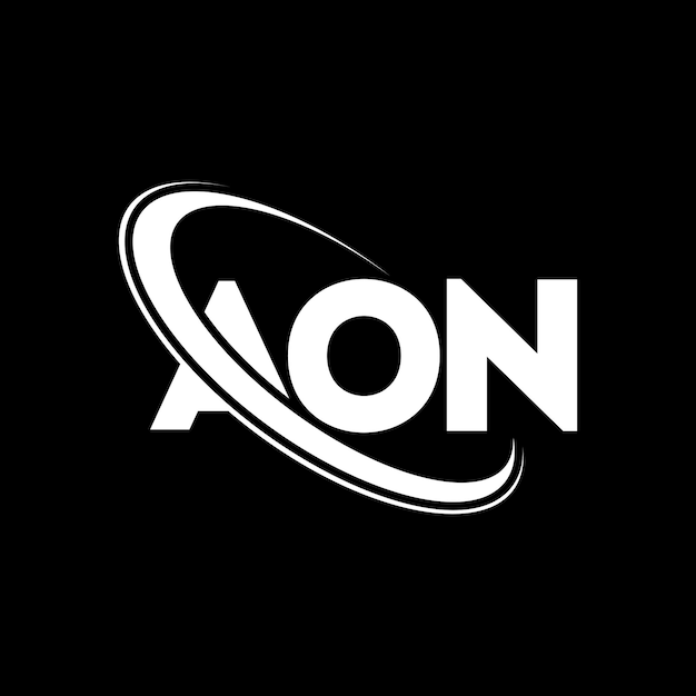 Вектор aon логотип aon буква aon буква дизайн логотипа инициалы aon логотипа, связанного с кругом и заглавными буквами монограммы логотипа aon типографии для технологического бизнеса и бренда недвижимости