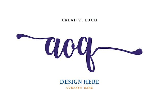 Надписи на логотипе aoq просты, понятны и авторитетны.