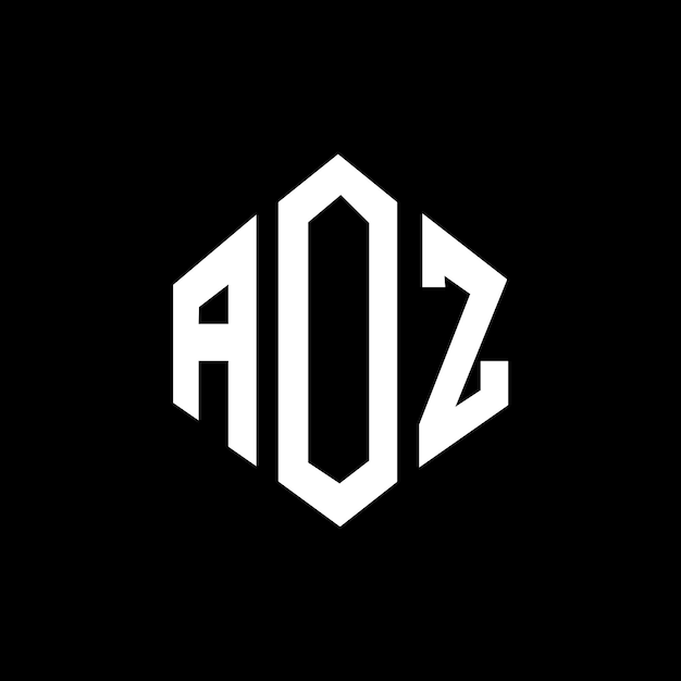 AOZ letter logo design with polygon shape AOZ polygon and cube shape logo design AOZ hexagon vector logo template white and black colors AOZ monogram business and real estate logo