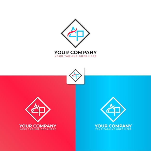 Vector ap initials logo template design for your business or company