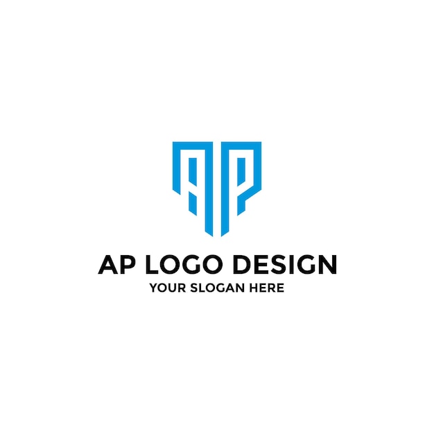 Ap letter logo design template