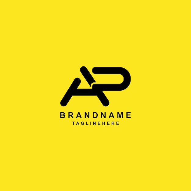 AP letter logo design with logotype icon concept