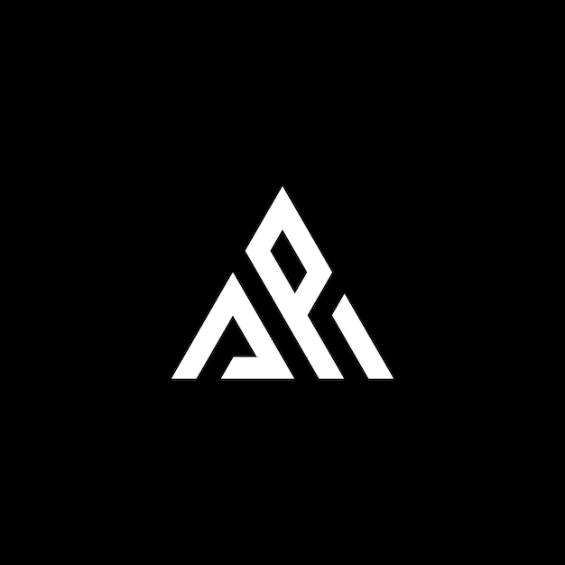 AP 文字ロゴのベクトルテンプレート