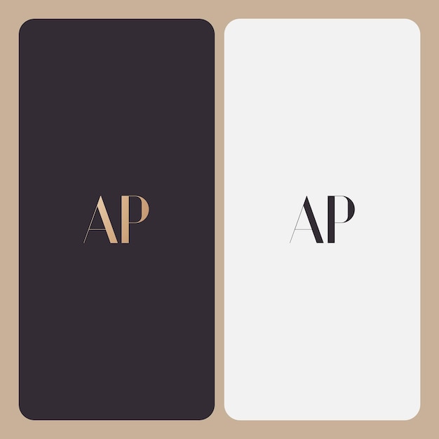 AP logo design vector image