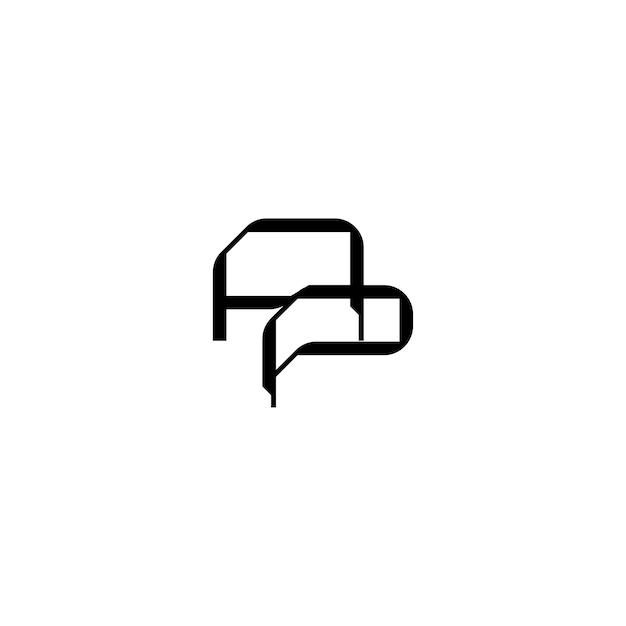 モノグラム ロゴデザイン 文字 文字 シンボル 単色 ロゴ 文字 アルファベット シンプル ロゴ