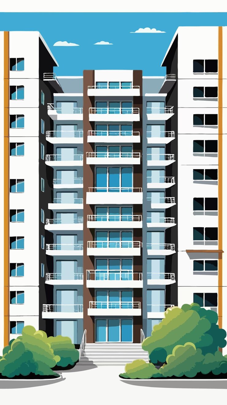 Vector apartment illustration cartoon drawing artwork vector