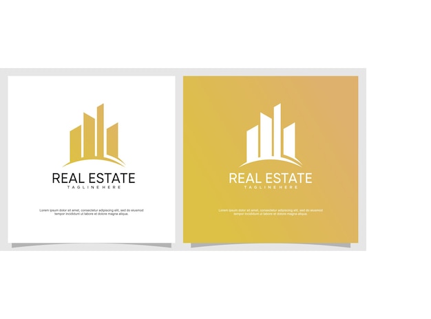 Apartment logo abstract with creative concept Premium Vector