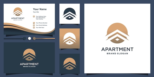 Apartment logo design with modern creative idea