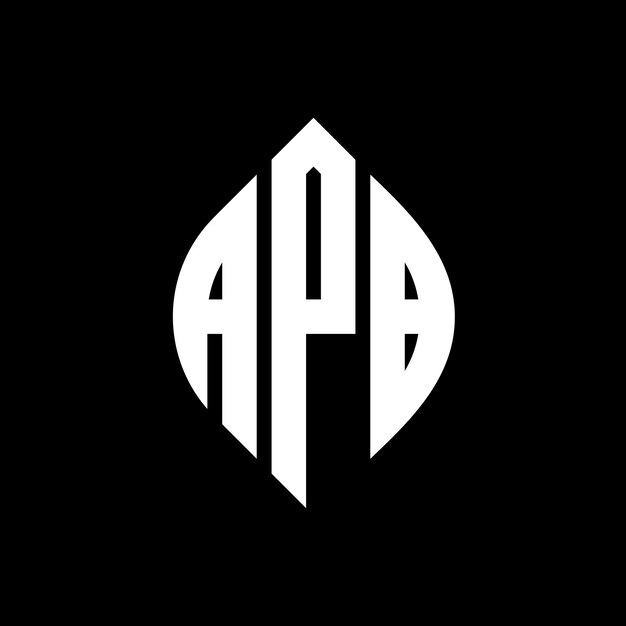 Apb cerchio lettera logo design con forma di cerchio e ellisse apb ellisse lettere con stile tipografico le tre iniziali formano un logo cerchio apb cerchio emblema astratto monogramma lettera segno vettore.