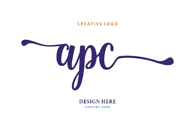 APC lettering logo is simple easy to understand and authoritative