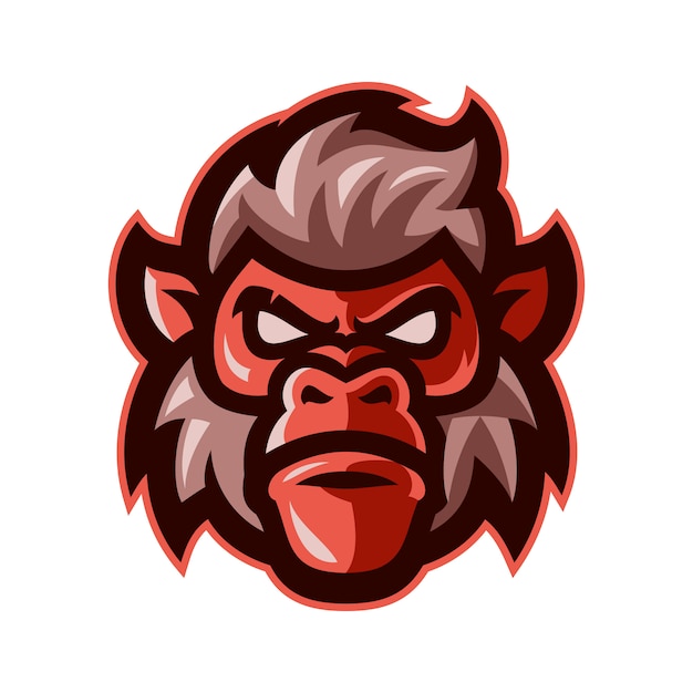 Ape hoofd mascotte logo vector