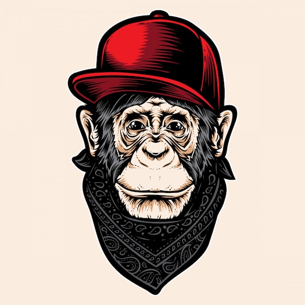 Vector ape with caps