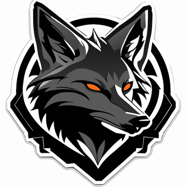 Apennijnen wolf sticker vectorillustratie