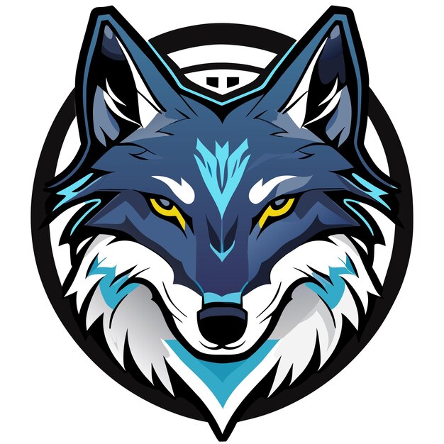 Apennine wolf sticker illustration