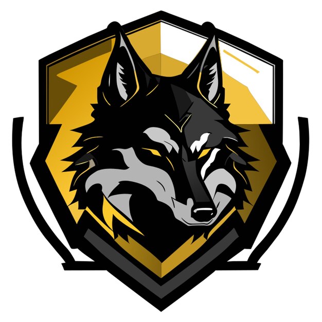 Vector apennine wolf sticker