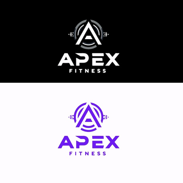 Вектор Дизайн логотипа apex fitness