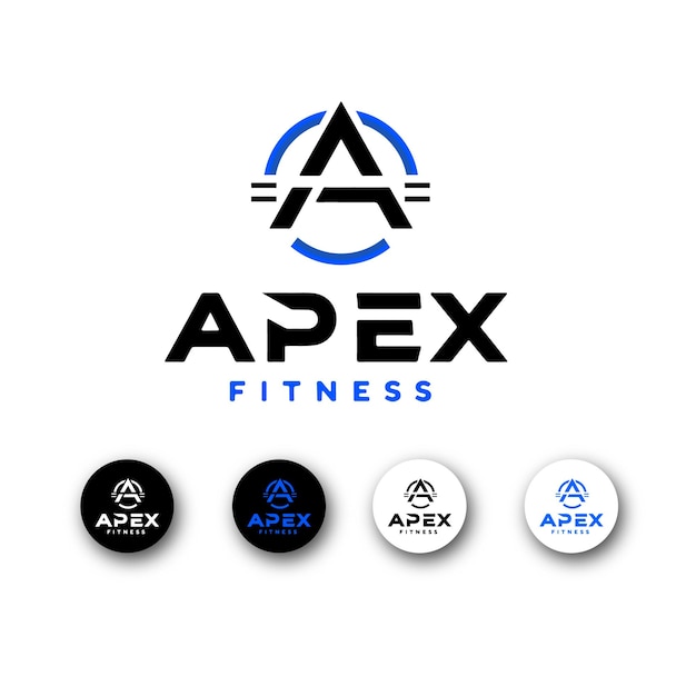 Вектор Дизайн логотипа apex fitness