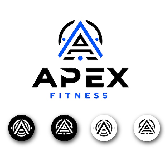 Vector apex fitness logo ontwerp