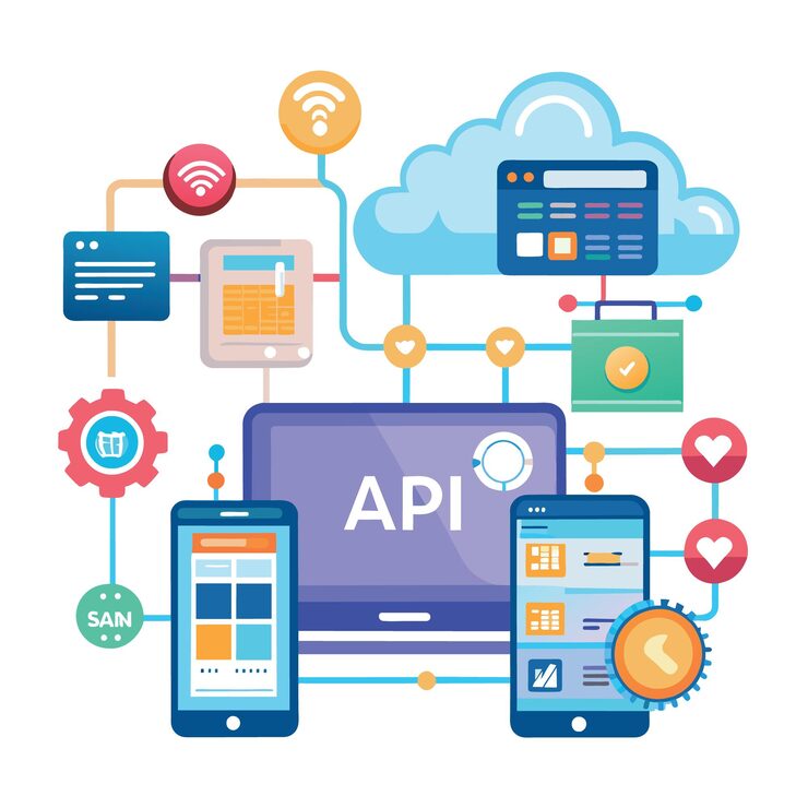 Vector 應用程式編程接口 (api) 用于在軟體或應用程式編碼之間進行連接