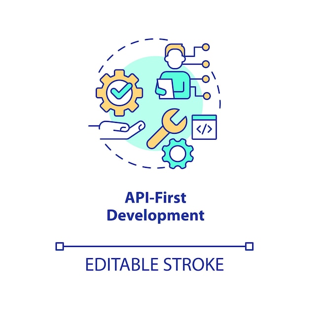 API eerste ontwikkelingsconcept icoon