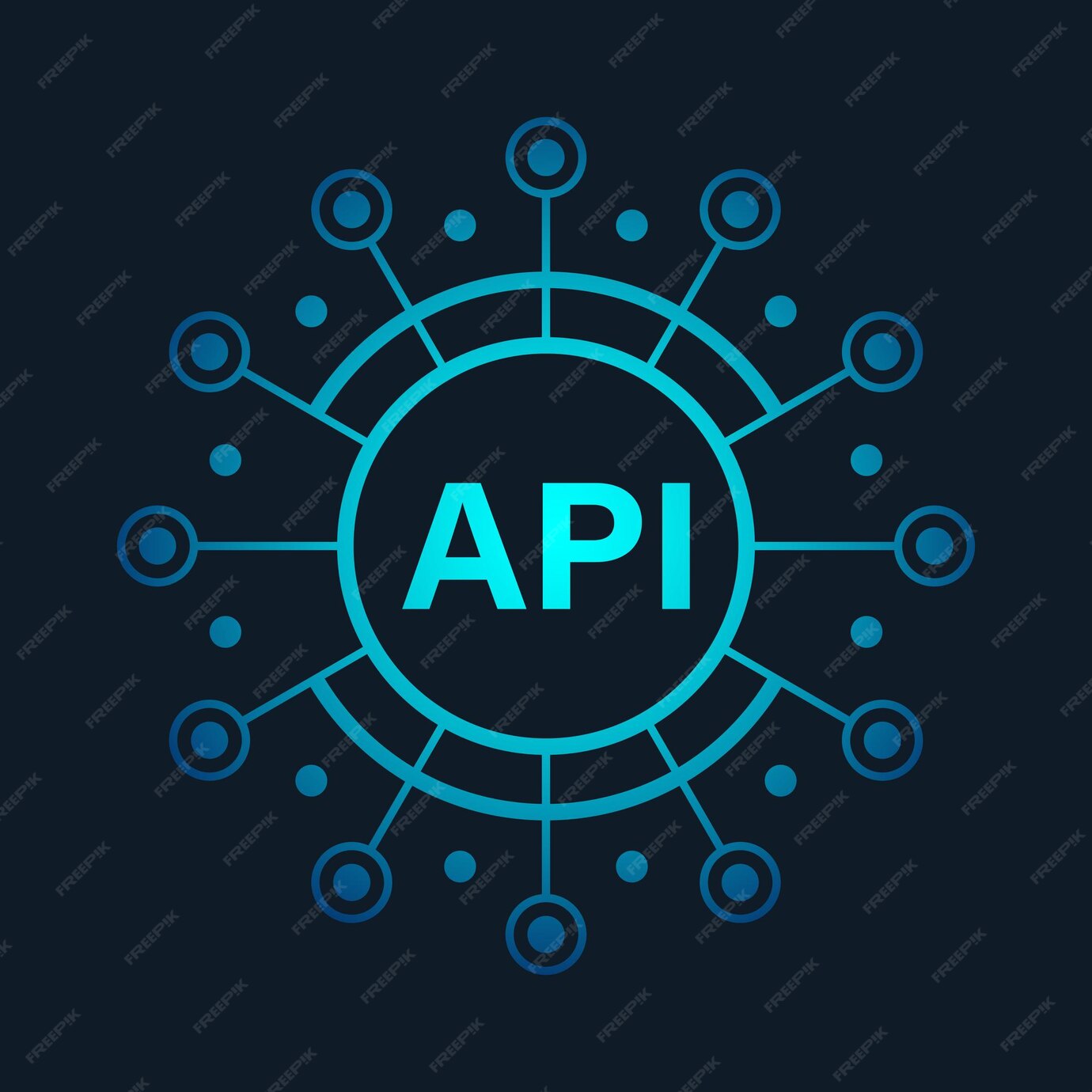 Premium Vector | Api icon in flat style software integration vector ...