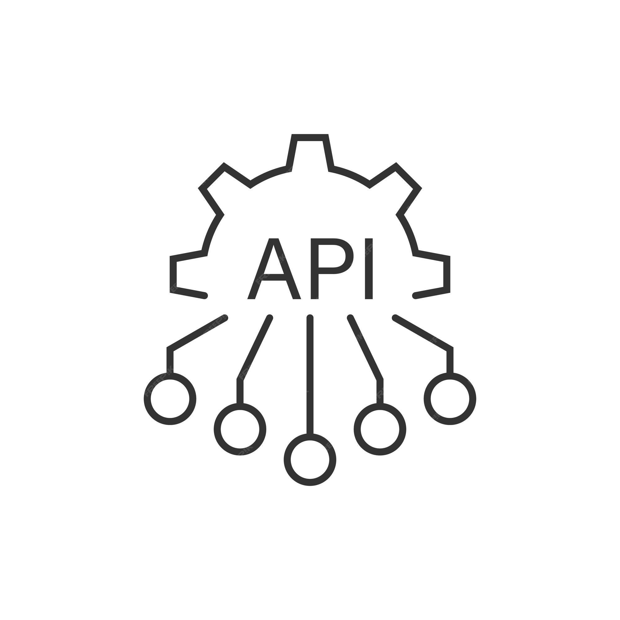 Premium Vector | Api icon in flat style software integration vector ... image.