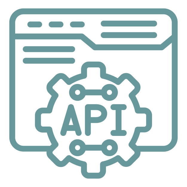 Premium Vector | API Icon Style