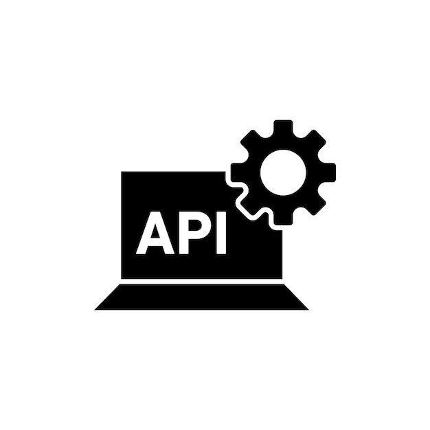 api icon symbol on white background