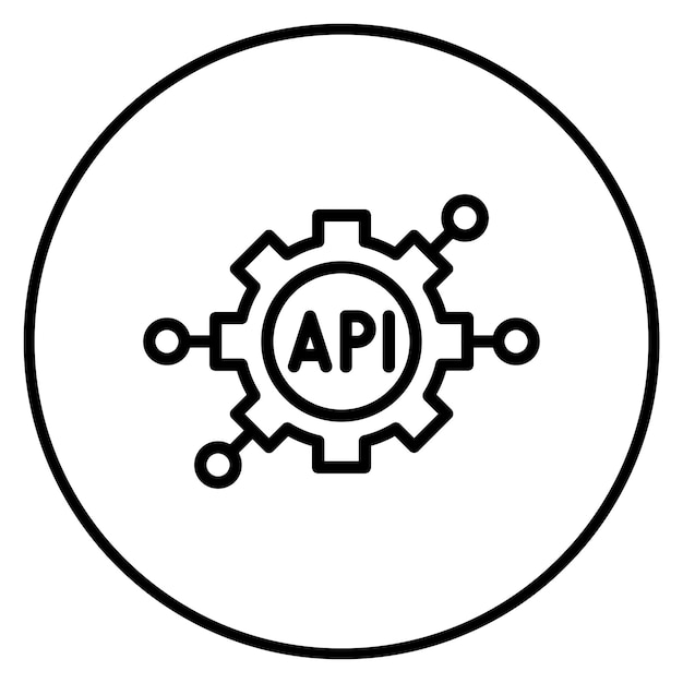 API-icon vector afbeelding Kan worden gebruikt voor Data Science
