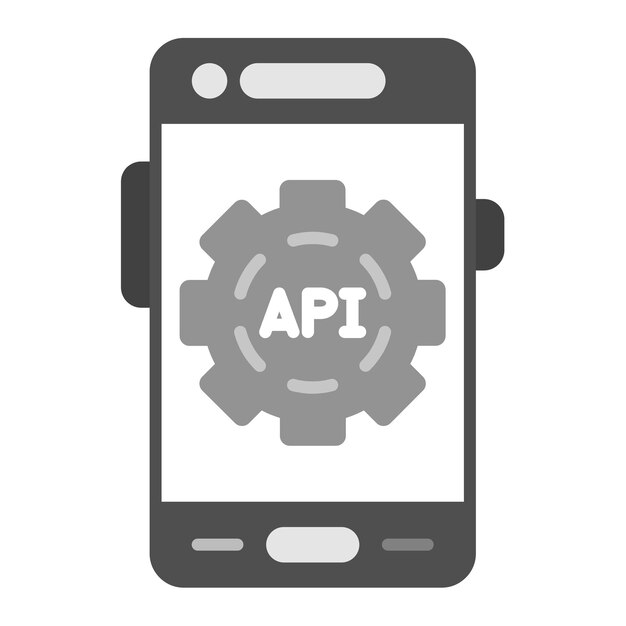 Vector api-icon vector afbeelding kan worden gebruikt voor mobiele app-ontwikkeling