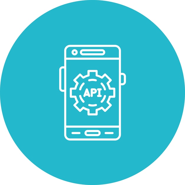 Vector api-icon vector afbeelding kan worden gebruikt voor mobiele app-ontwikkeling