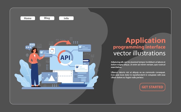 Api-integratie en -ontwikkeling een professional toont het gebruik van Api's om diensten en