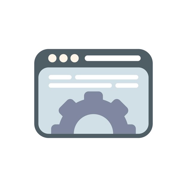 Api 监视器图标平面向量代码装备托管 Seo 编码器服务